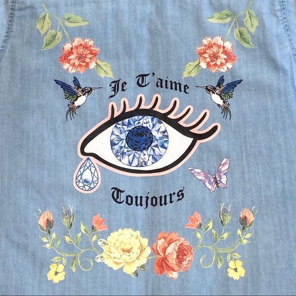 new Lauren Moshi ❤︎ Sloane Love You Forever ❤︎ Floral Print Button Down Shirt ❤︎ - Picture 8 of 17